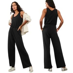 Athleta Jumpsuit Womens Size‎ 8 Black Coaster Luxe Sleeveless Workout Athleisure